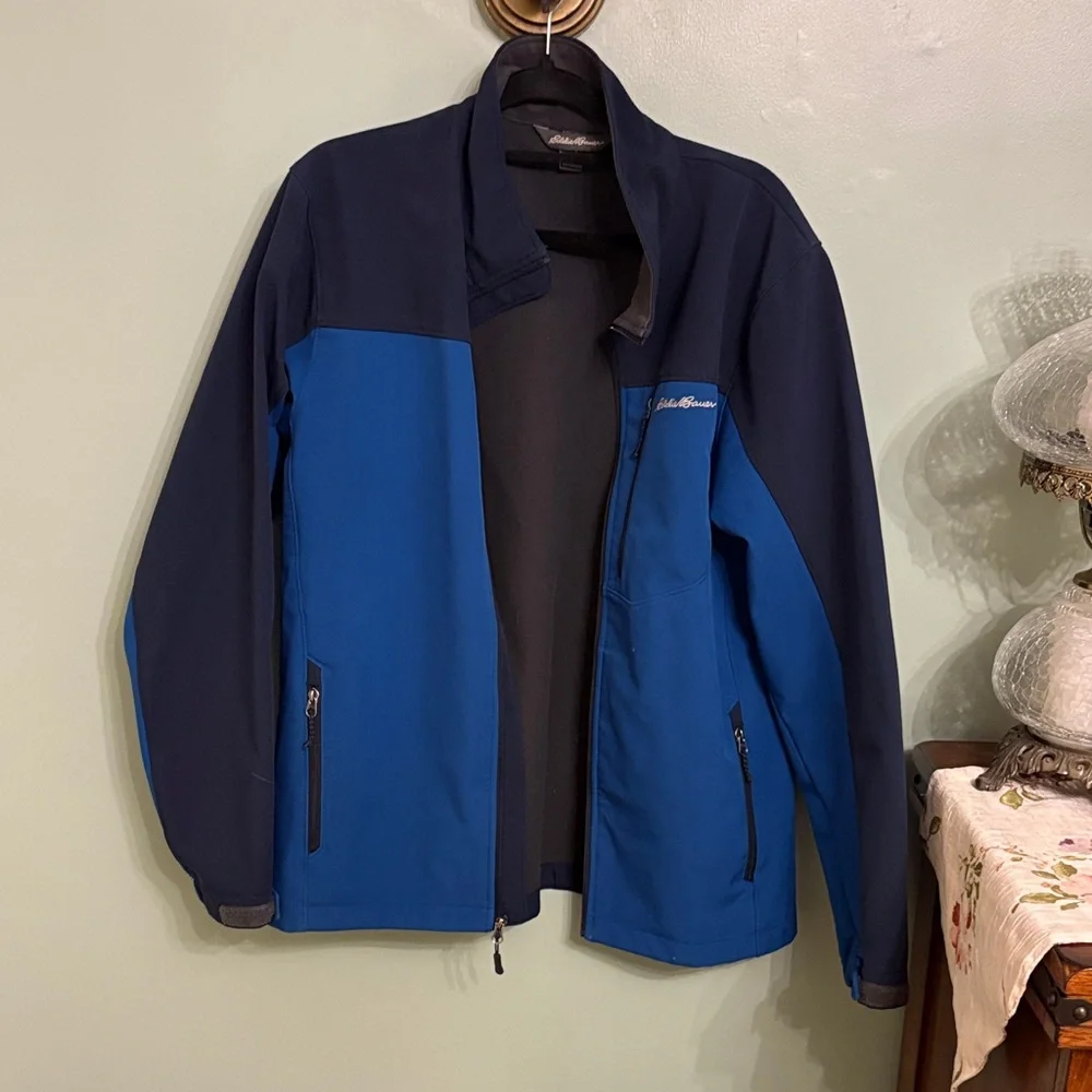 Eddie Bauer Performance Jacket Men’s XL Blue Two Tone Lightweight Outdoor - Picture 3 of 5